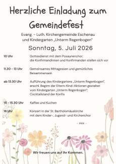 Programm vom Gemeindefest 2026
