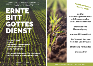 Flyer mit Programm rund um den Erntebittgottesdienst