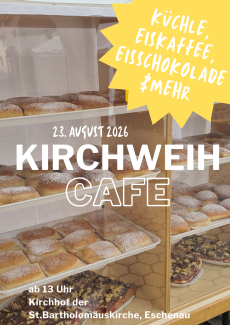 Foto mit Küchle und Kuchen von der Kirchweihauslage