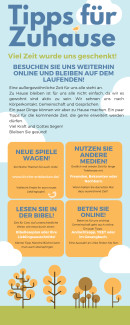 Infographic mit Ideen für Kirche von Zuhause