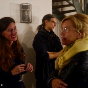 Manuela Hartel im Gespräch mit Bürgermeisterin Dölle